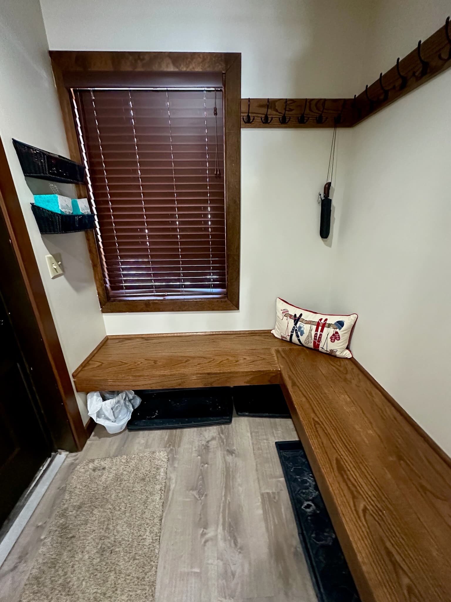 Entry mudroom for ski gear