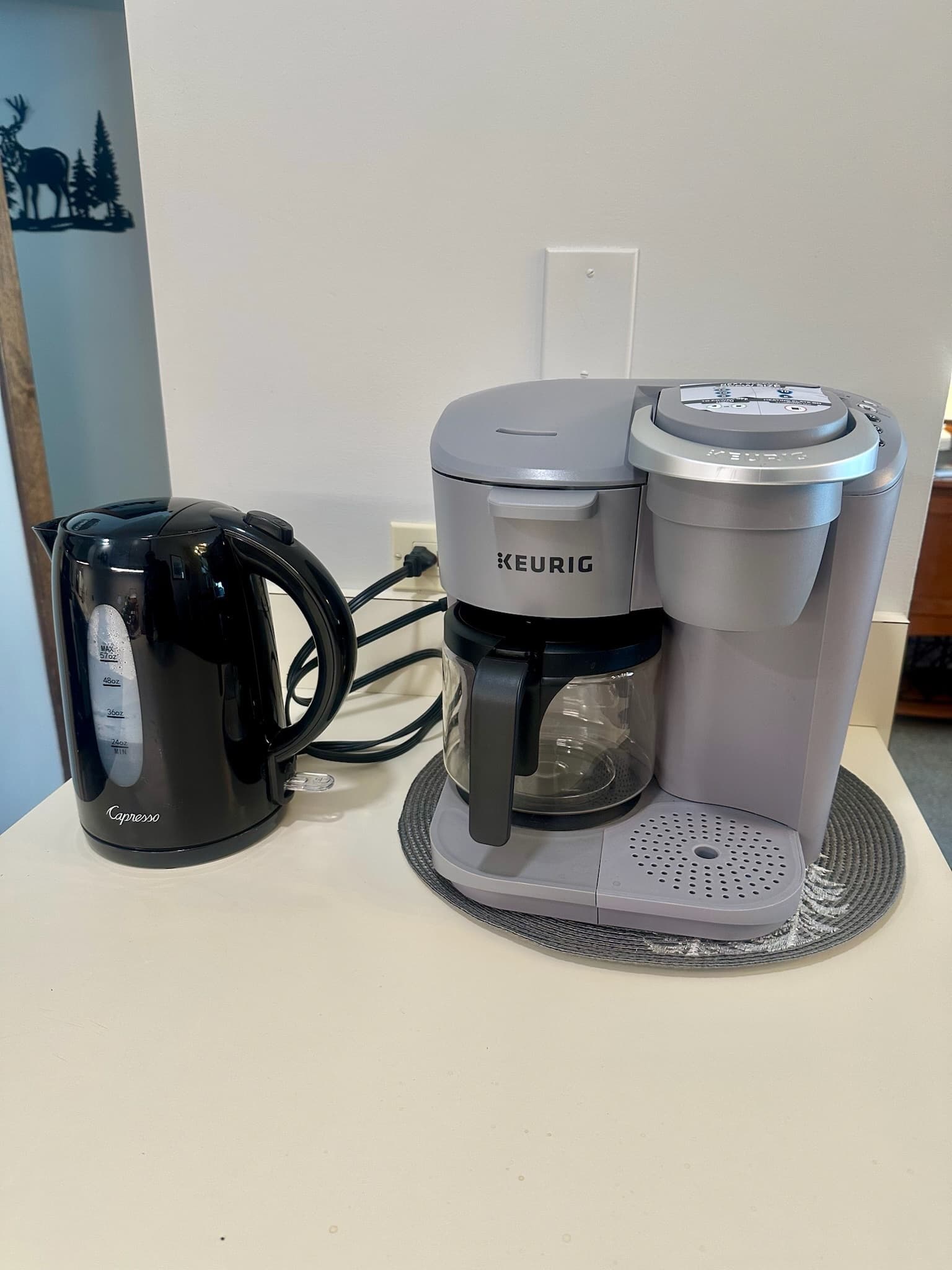 Coffee station with Keurig