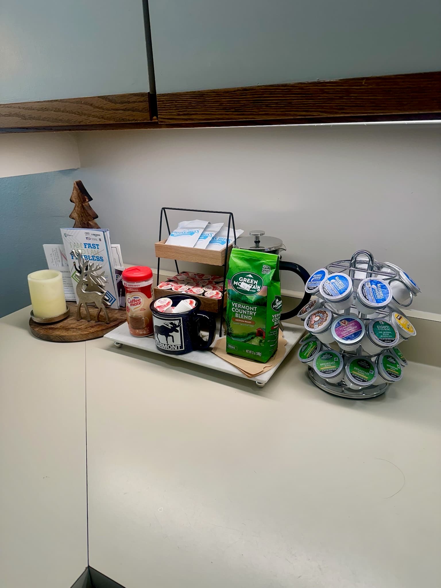 Coffee tray on the kitchen counter